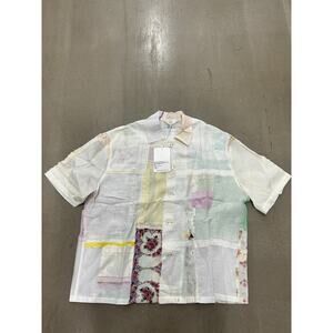 Bode 1 of a kind handkerchief patchwork shirt size medium/Large